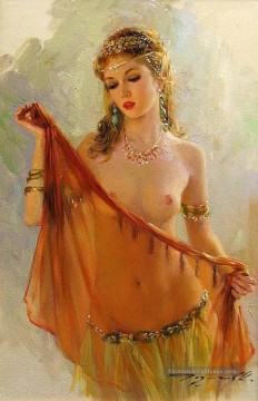 Une jolie femme KR 017 Impressionniste nue Peinture à l'huile